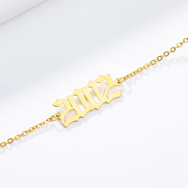 Браслет в стиле панк с цифрами на английском языке браслет виде цифр для женщин