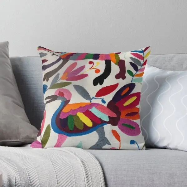 

Mexican Otomi Embroidery Soft Decorative Throw Pillow Cover for Home Pillows NOT Included