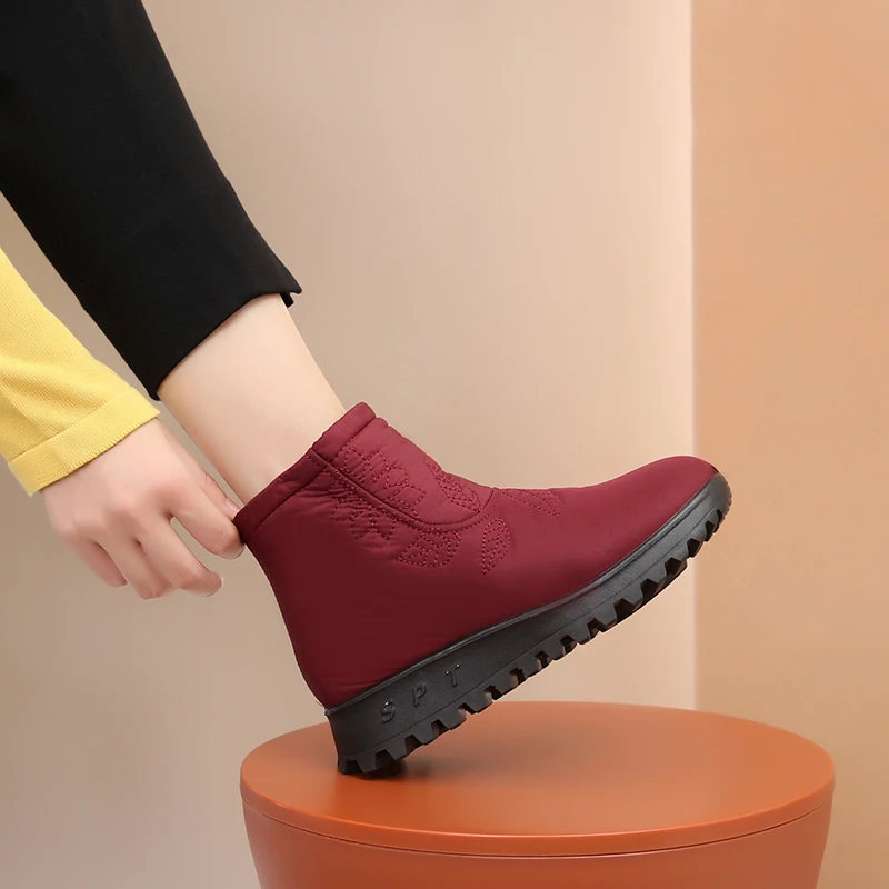 

TIMETANG Winter boots for women 2019 snow boots with wedge heels Shoes Woman Winter shoes for casual warm-skinned women shoes