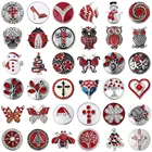 6 шт.лот, ювелирные изделия с красными кристаллами, со стразами, 18 мм, круглые заклепки в виде цветка, 20 мм, 18 мм, браслеты