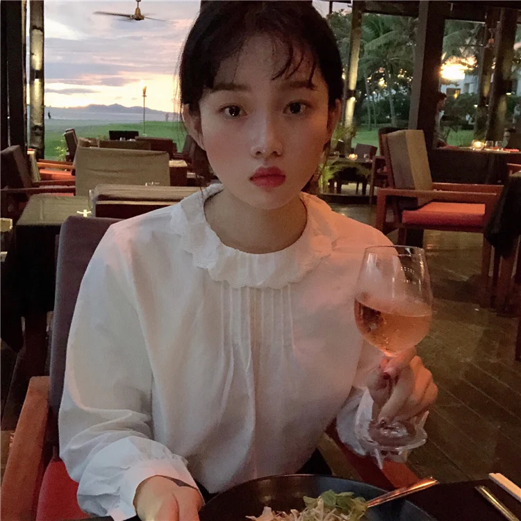 2019 весенне-осенний Однотонный свитер в Корейском стиле с круглым вырезом женские