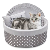 cat kennel dot cat nest cute shape puppy dog bed cave with pillow cotton mat multipurpose pet house luxury cat bed