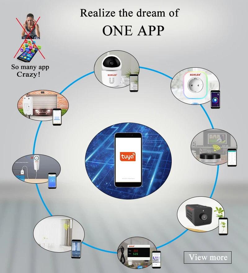 KONLEN wifi 1080P Tuya Smart Life IP камера 2MP HD аудио Совместимость с Alexa Google Assistant для домашней безопасности наблюдения