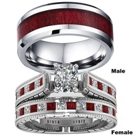 fashion couple ring 316l titanium steel mens ring ladies engagement wedding ring fine jewelry valentines day gift
