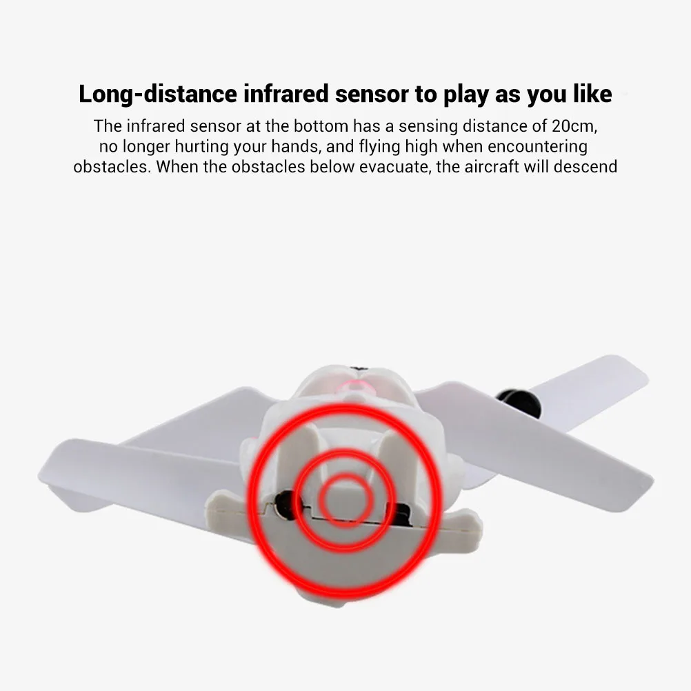 Светодиодный мини-Дрон Летающий индукционный Квадрокоптер Радиоуправляемый с