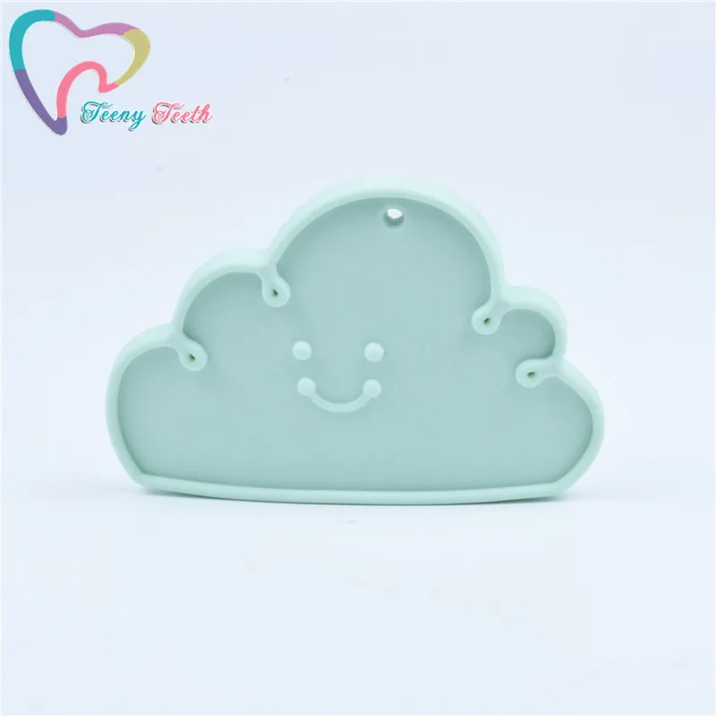 Mordedor de nube de silicona para beb&eacute;, chupete de dentici&oacute;n, colgante de nube de mascar, fabricaci&oacute;n de joyer&iacute;a de enfermer&iacute;a, juguete sensorial, DIY, 2 uds.-2