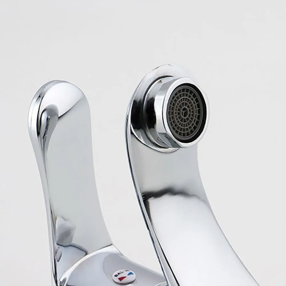 Двойной смеситель для раковины кран в современном стиле холодной и горячей воды