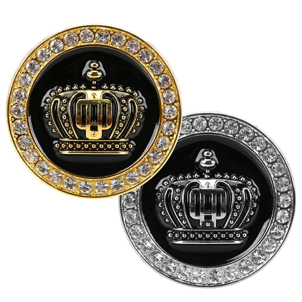 

Personalized Metal Badge Auto Sticker Car Stickers and Decals Universal Golden/Silver 3D Diamond Crown Car-styling