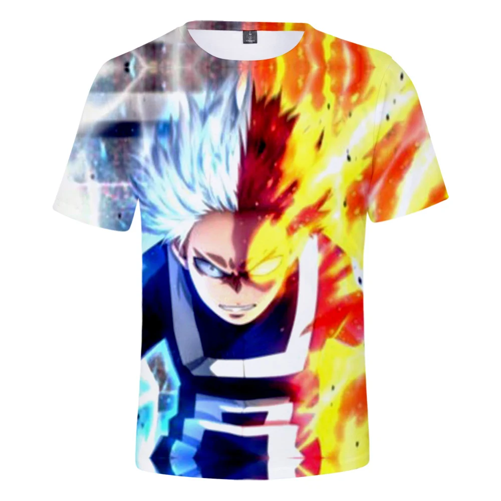 

Шото Тодороки футболки с 3D принтом для женщин/мужчин моя геройская академия, летние футболки с коротким рукавом, лидер продаж, Повседневная ...