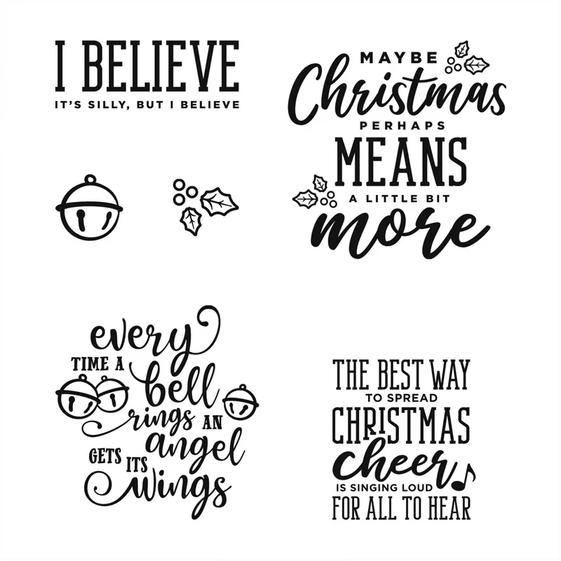 

5.5x5.5inch Christmas Means More Stamp Set Christmas Sentiments Transparent Clear Stamps For DIY Scrapbooking Decorative Crafts