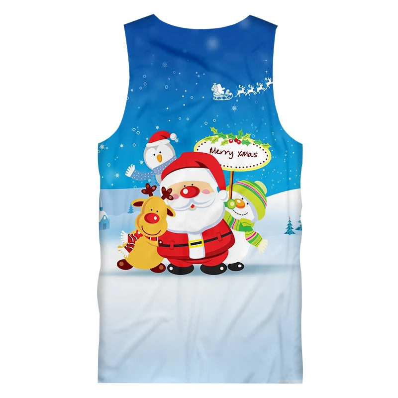 Мужская Рождественская майка IFPD европейского размера с 3D принтом милая одежда