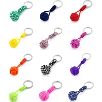 new outdoor survival rope cord ball keychain military parachute woven lanyard keyring key chain