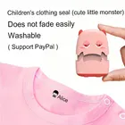 Детский штамп с именем QITA на заказ, штамп сделай сам для детей, печать с именем, Студенческая одежда, глава, защитная наклейка с именем, милый