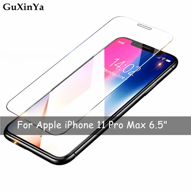 2 шт закаленное стекло для Iphone 11 Pro Max защита экрана Apple iPhone против царапин A2218