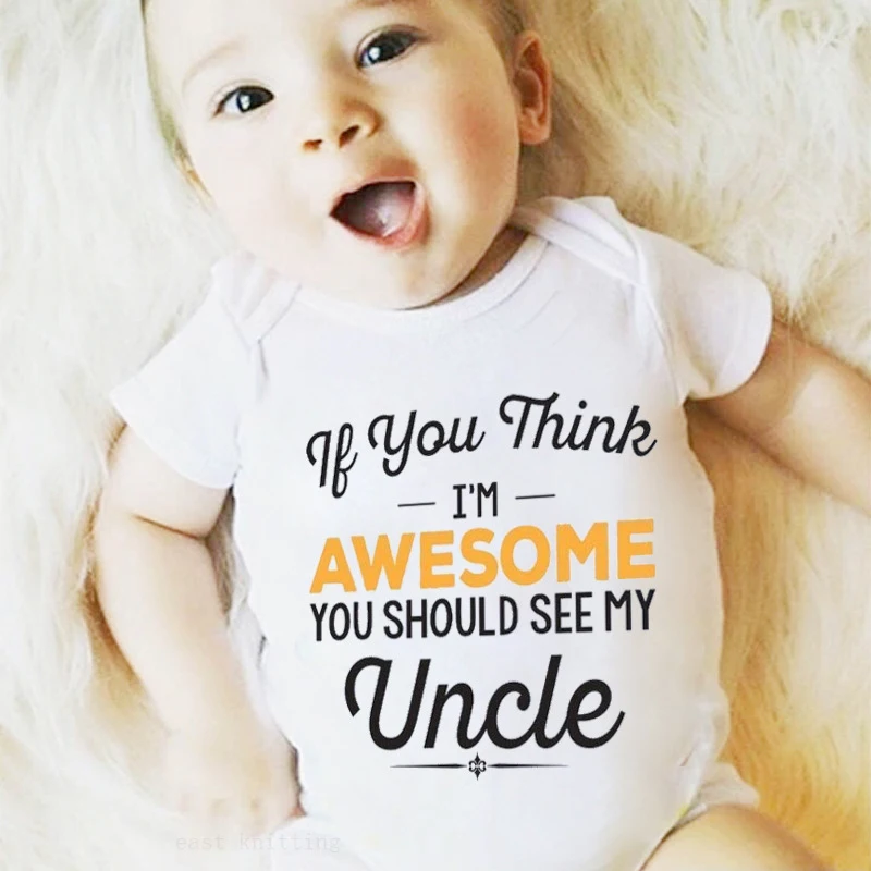 MPANDA Baby Girls Clothes Boys Newborn Aunt Uncle Bodysuit For Newborn children's jumpsuit Cotton onesie Baby Girl Romper Aunty