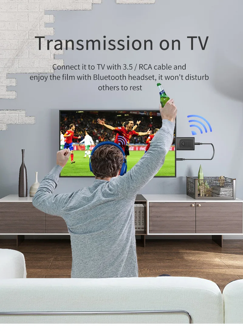 

New Computer TV Audio Transmitter 3.5mm Audio cable Laptop Adapter 4 in 1 USB Bluetooth Transmitter Bluetooth Receiver 5.0