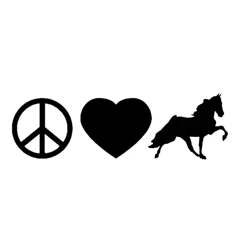 

Автомобильный Стикеры Peace Love прогулочная лошадь оригинальный ПВХ автомобильная наклейка «Доберман» Стикеры черный/серебро фитинги 16 см * 4,9...
