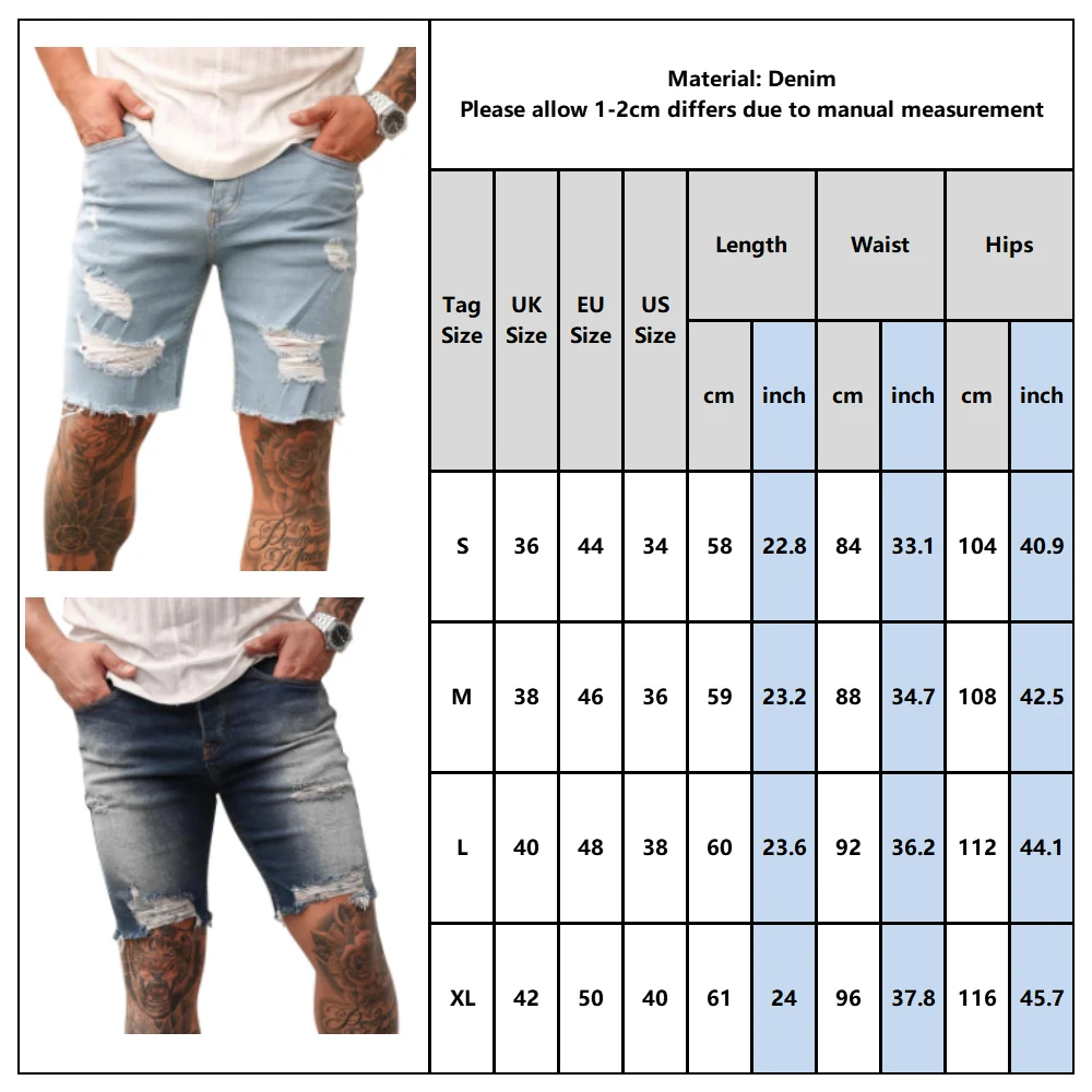 

Men's Summer Fashion Solid Color Jeans Casual Knee Length Shorts Male Daily Straight Work Pocket Lace Up Short Trousers D30