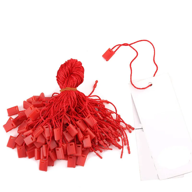 100 шт. квадратная бирка для одежды веревка Красочные шнуры полиэфирная подвесная