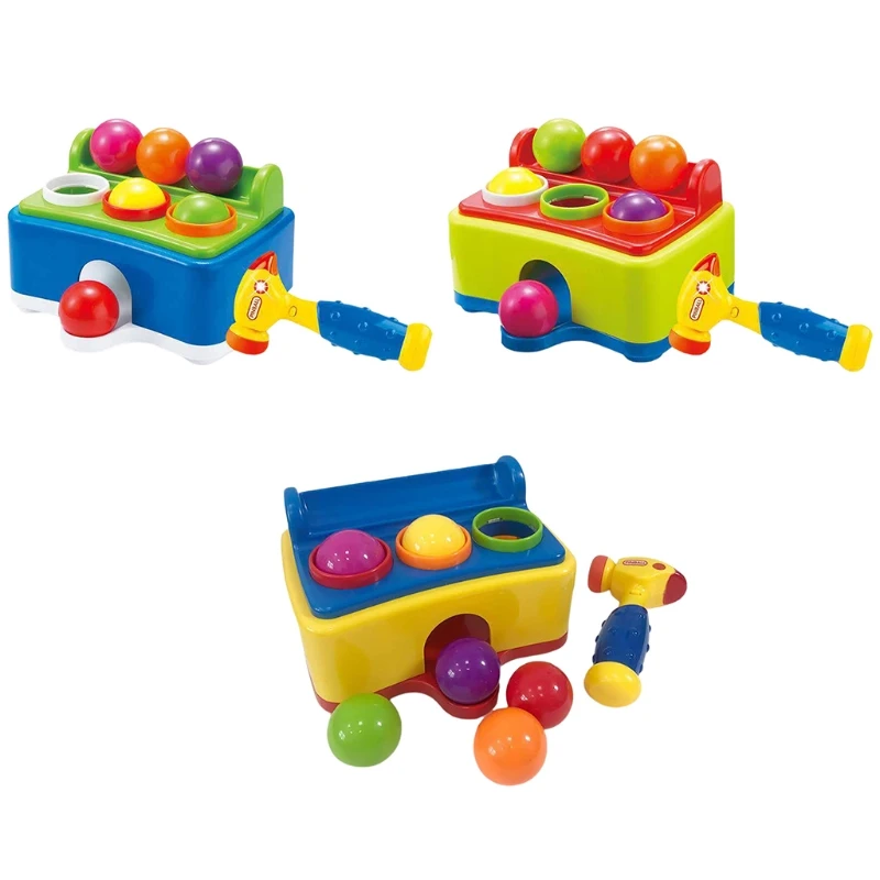 

Kids Hammer Table Ball Pounding Toy with Sound Effects Electric Music Children H055