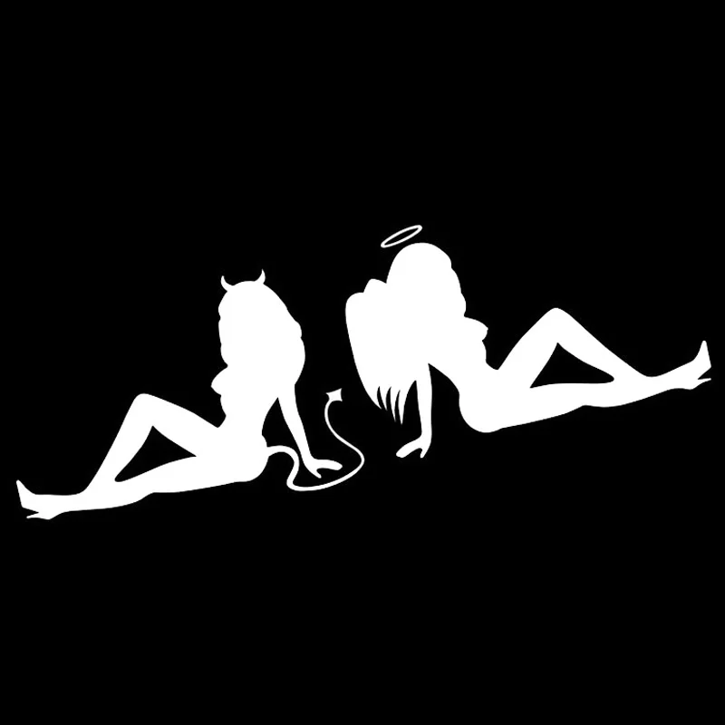 

Personalized Car Stickers Decals Bumper Sticker Cover Scratches Beauty Temptation To Angels and Demons Car Styling 20cm*7cm