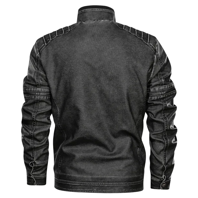 Leather Mens Winter Autumn Men's Motorcycle PU Jacket Fashion windproof Coats Male Brand Clothing 6XL J6T791 | Мужская одежда