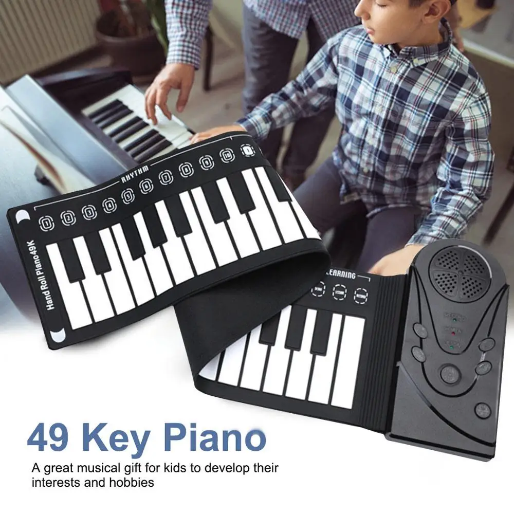 

Musical Toys Kids Piano 49 Keys Pro Electronic Organ Musical Piano Teaching Keyboard Educational Toys For Kids