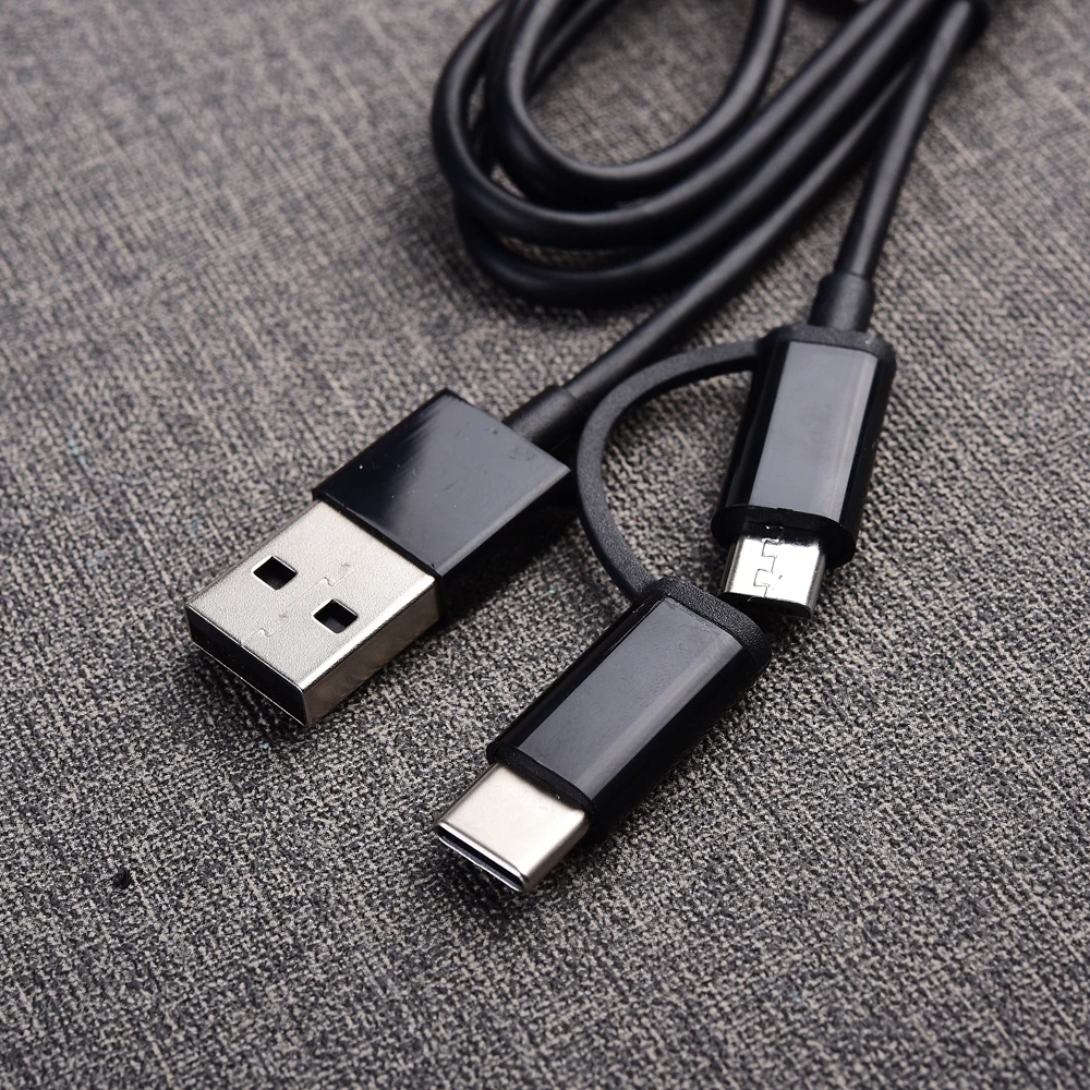 Кабель для быстрой зарядки Xiaomi Mi 2 в 1 Micro USB + Type C кабель Redmi Note 7 8 Pro 5 6 9 SE CC9 A2 A3|Кабели