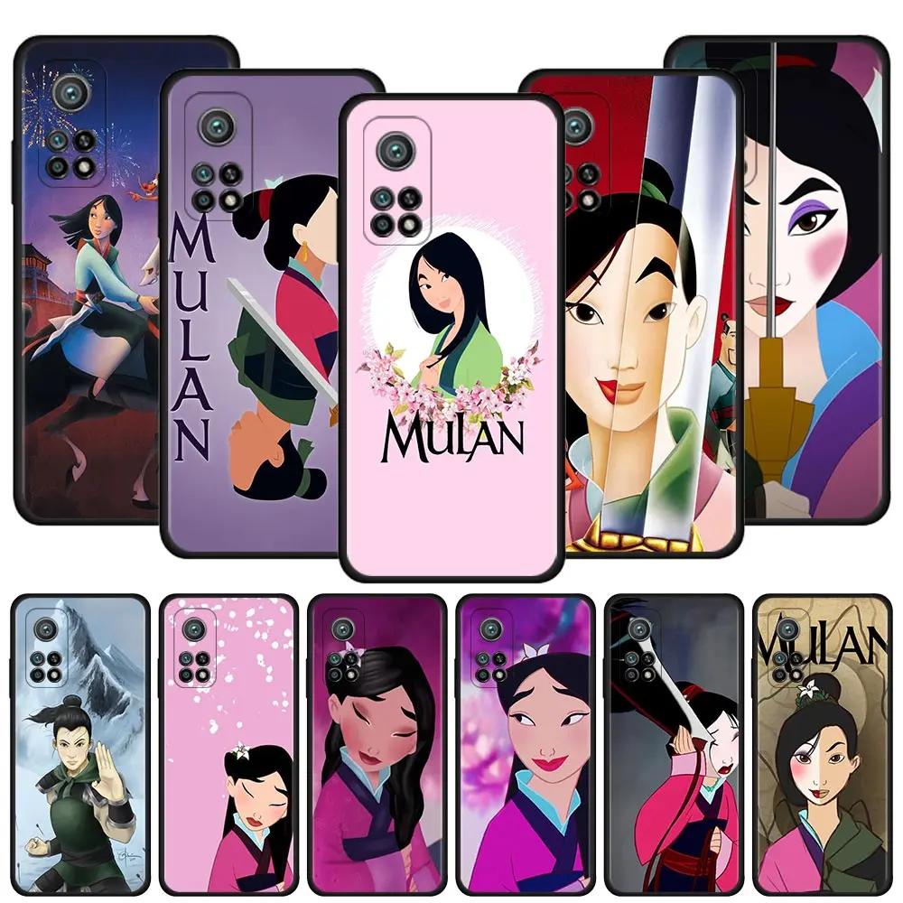 

cartoon Mulan princess Phone Case For Xiaomi Mi 11 11i 11X 11T 10T Pro 5G 11 Lite 5G Soft Silicone Cover Coque