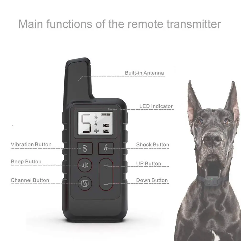 

Light Remote Dog Training Device Dog Training Collar Waterproof Remote Training Collar USB Rechargeable