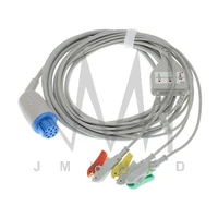 10pin ecg ekg 35 lead one piece cable and electrode leadwire for sw artema patient monitor snapclipvet alligator clip