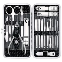 manicure set nail clippers pedicure kit 19 pieces stainless steel manicure kit professional grooming kits nail cutter tools set