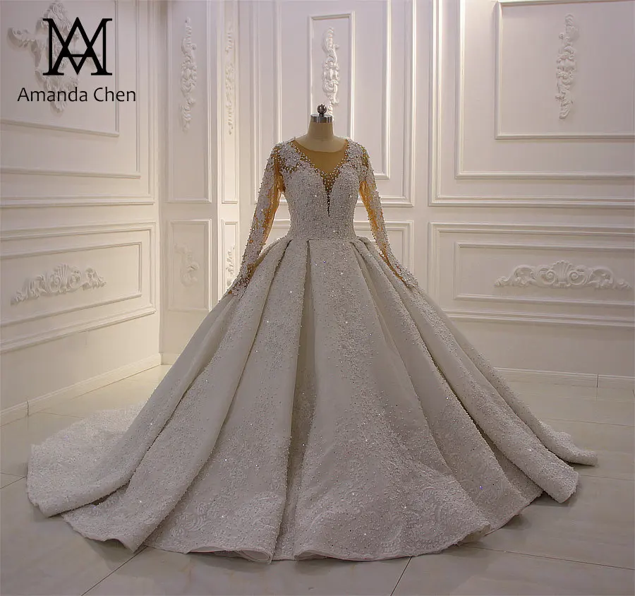Роскошное Свадебное платье с жемчугом ручной работы brautkleid 2020|Свадебные платья| |