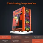 Чехол для игрового компьютера 330-9, розовыйоранжевый, с поддержкой материнской платы ATX MICROE ATX, 240 мм, с водяным охлаждением, чехол для игрового корпуса RGB