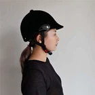 Классический бархатный Регулируемый шлем для верховой езды для взрослых, 54-61 см, спортивный шлем для верховой езды, кепка для верховой езды, защита для тела для верховой езды