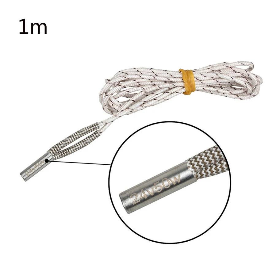 Нагревательная трубка 24 в 50 Вт 1 м Нагреватель керамического картриджа для 3D