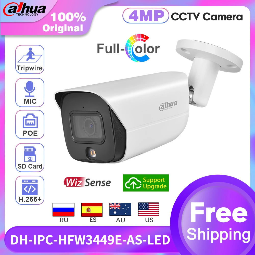 

IP-камера Dahua, 4 МП, встроенный микрофон, слот для SD-карты