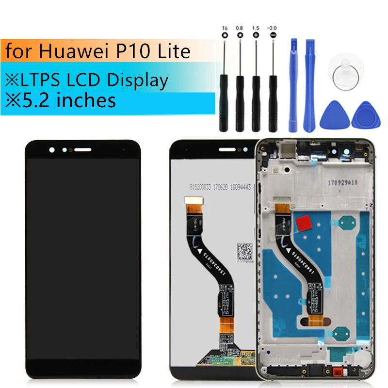 ЖК дисплей для Huawei P10 Lite сенсорный экран панель с рамкой дигитайзер в сборе P10Lite