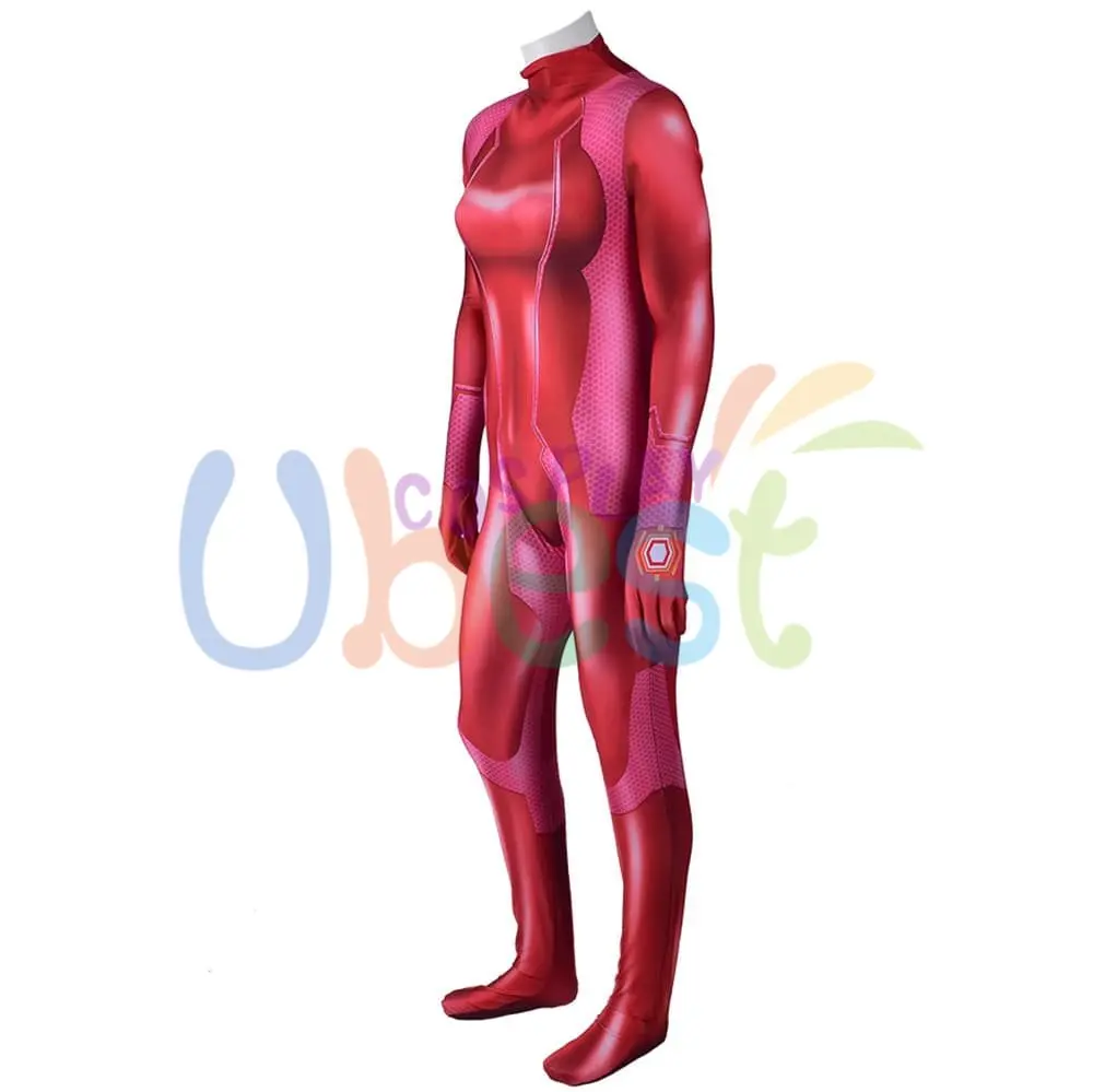 Metroid Samus Aran Zero костюм красный Карнавальный для детей и взрослых | Тематическая