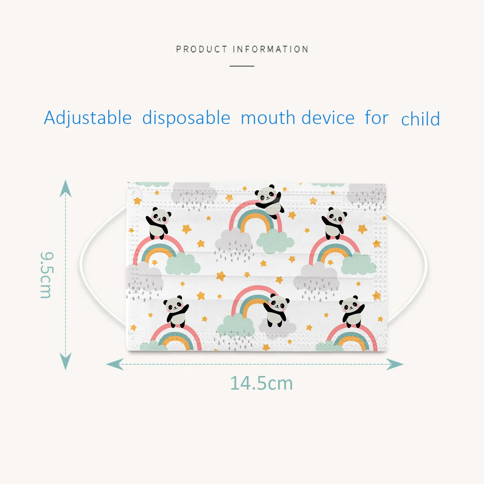 

50PCS Kids Children's Mask Disposable Face Mask Industrial 3Ply Ear Loop Mask Mondmasker Mascara Scarf Halloween Mask #40