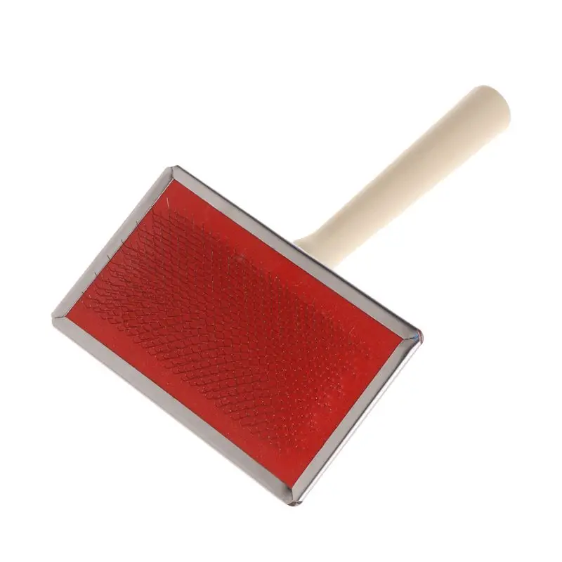 

Pet Grooming Comb Shedding Hair Remove Brush Wood Handle Dog Cat Cleaning Supply