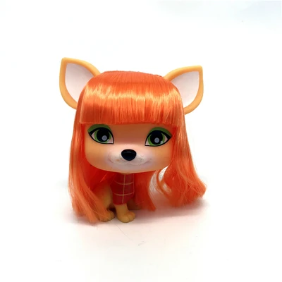 doll a Милый щенок голова собаки кукла модель игрушки Дети Девочка Играть Дом кукла подарок на день рождения украшение дома - Цвет: doll a