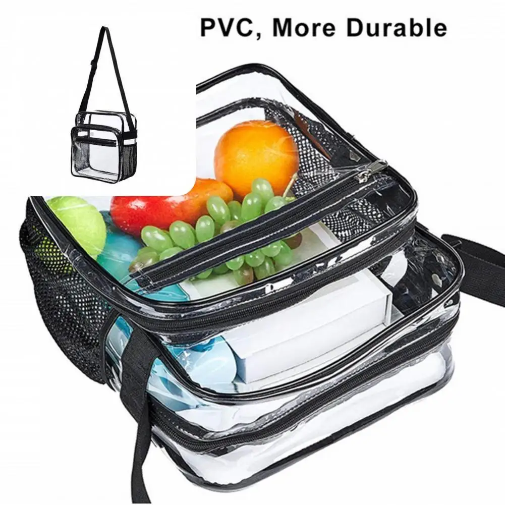 

Сумка кросс-боди для стадиона, мягкий прозрачный аксессуар на ремне, прочная молния, сумка через плечо, утвержденная для стадиона, прозрачны...