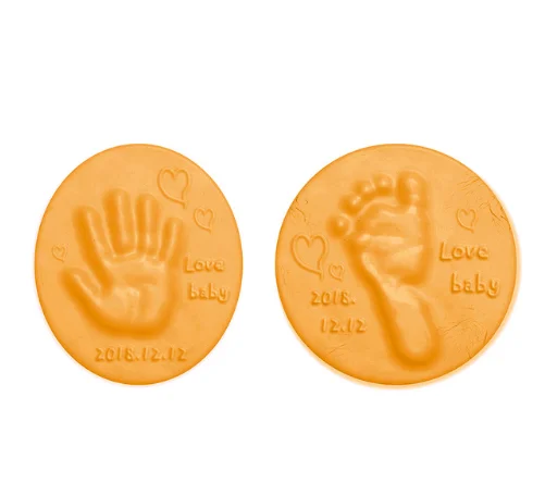 orange 40 уход за ребенком воздушная рука ноги Inkpad сушка мягкая глина ребенок Handprint отпечаток ноги литье родитель-ребенок рука подушечка с чернилами для отпечатков - Цвет: orange