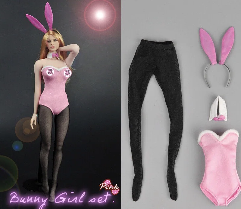 1/6 розовые колготки с заячьими ушками для девочек черные комплект одежды 12 дюймов