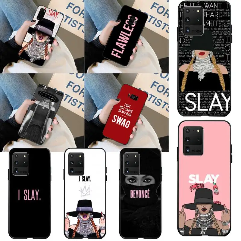 HPCHCJHM Beyonce I slay милый чехол для телефона Samsung S20 plus Ultra S6 S7 edge S8 S9 S10 5G | Мобильные
