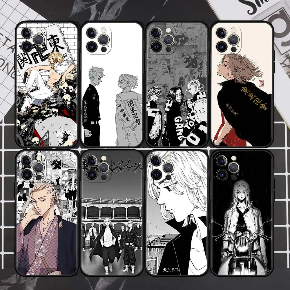 

Case For iPhone 13 11 12 Pro Max 7 + XR 8 X 6 6S Plus XS 5 5S SE 2020 11Pro Capa Soft Phone Cover Funda Anime Tokyo Revengers