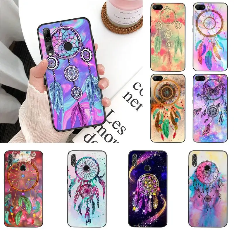 

YNDFCNB Dream catcher watercolor dreamcatcher Silicone Phone Case For Huawei Honor 8X 9 10 20 Lite 7A 7C 10i 9X play 8C 9XPro