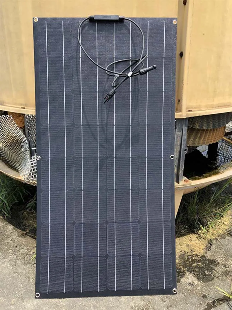 Harga Etfe Panel Tenaga Surya/Solar Panel 100 W 12 V 3Pcs Solar Battery Charger Modul Surya Fleksibel 300 W 36 V 220 V 110 V Caravan Mobil Camping Perahu RV Marine