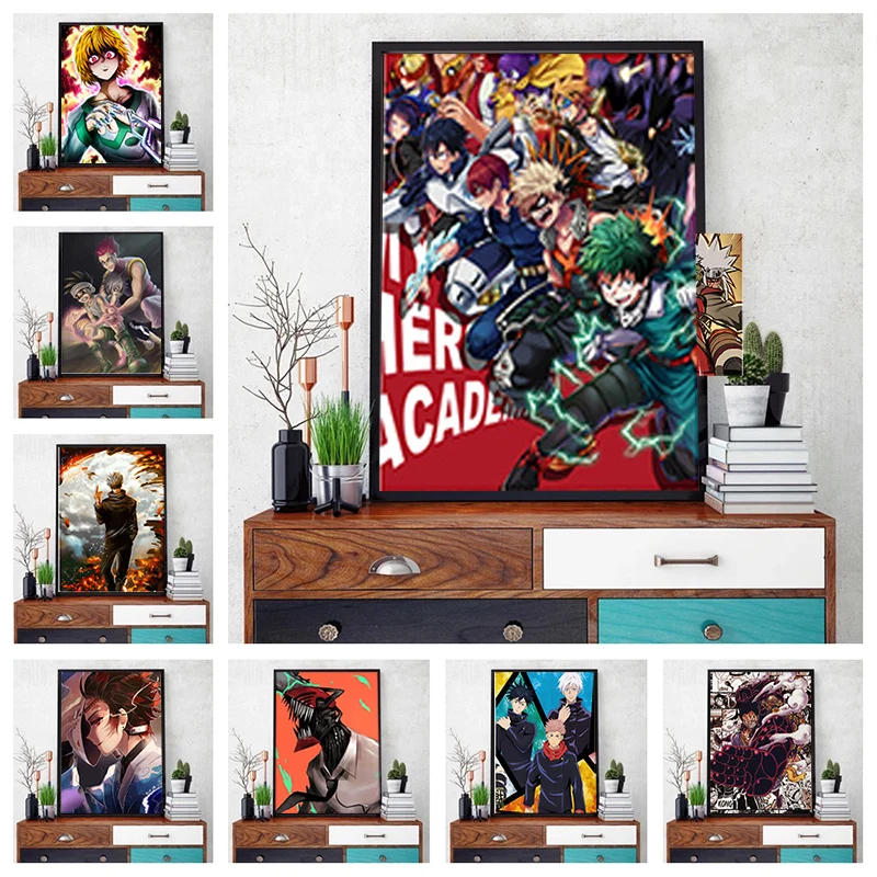 

Hunter X Hunter Anime Art Poster Haikyuu Black Clover Wall Decorative Artwork for Bedroom Decoration,8 x 10 Inches,Ready To Hang